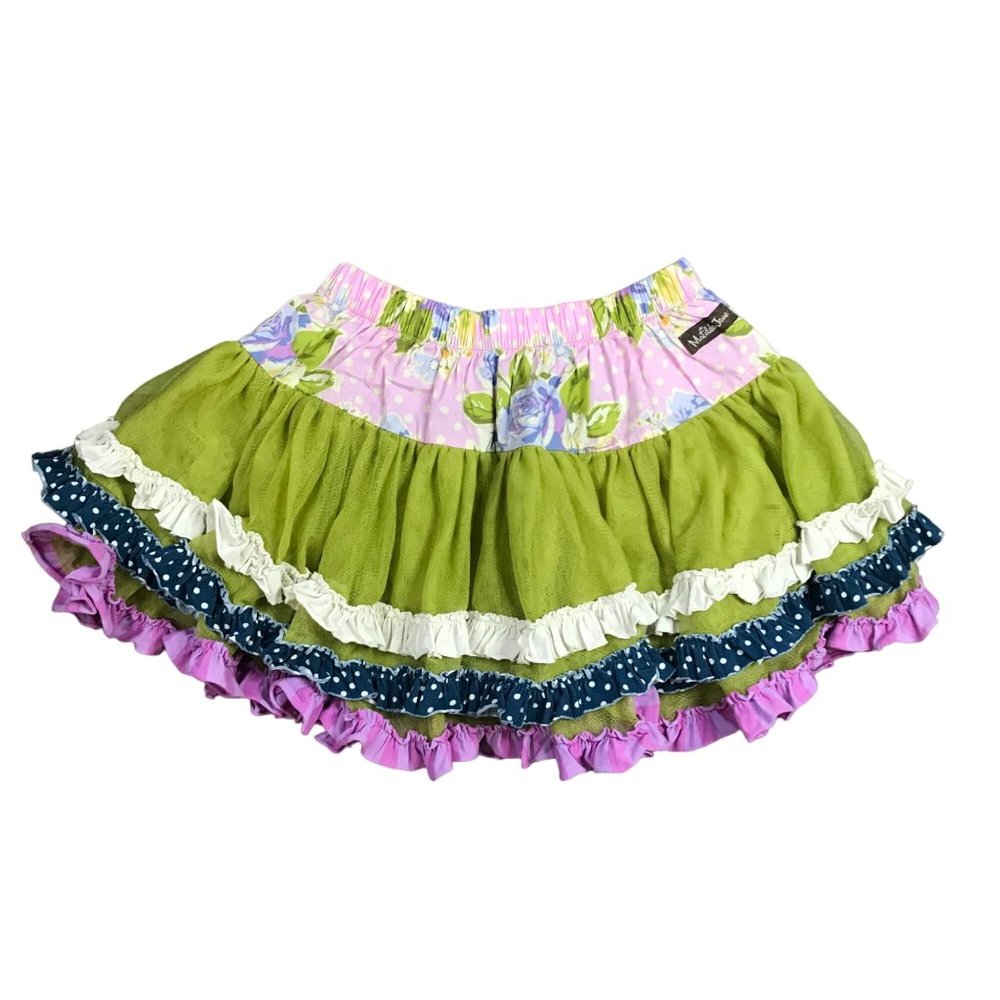 Matilda Jane Good Hart Sea Salt Skirt‎ Girls Size 4 Green Tulle, Whimsical Twirl